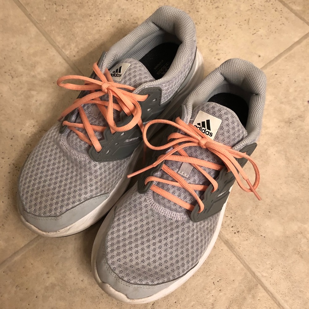 Women’s Adidas, Grey with pink laces, Size 8